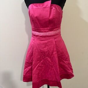 bebe Strapless Pink Dress